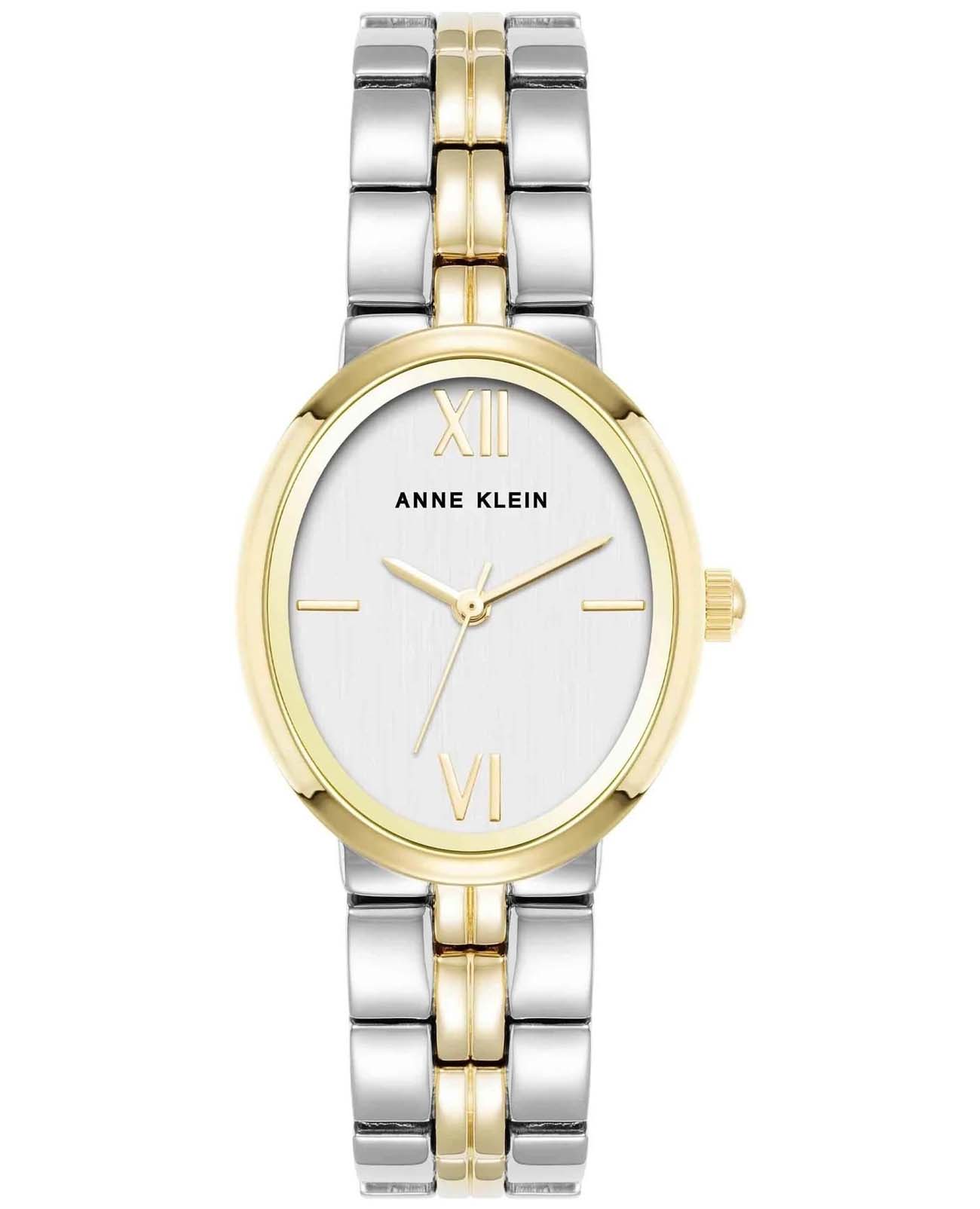 Anne Klein Anne Klein Metals 5021SVTT  5021SVTT кварцевые женские часы серебристый циферблат, браслет сталь с ip покрытием — вид спереди